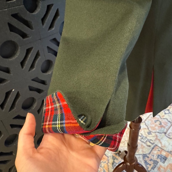 Algo | Green and Red Plaid Cashmere Blazer - Picture 5 of 11